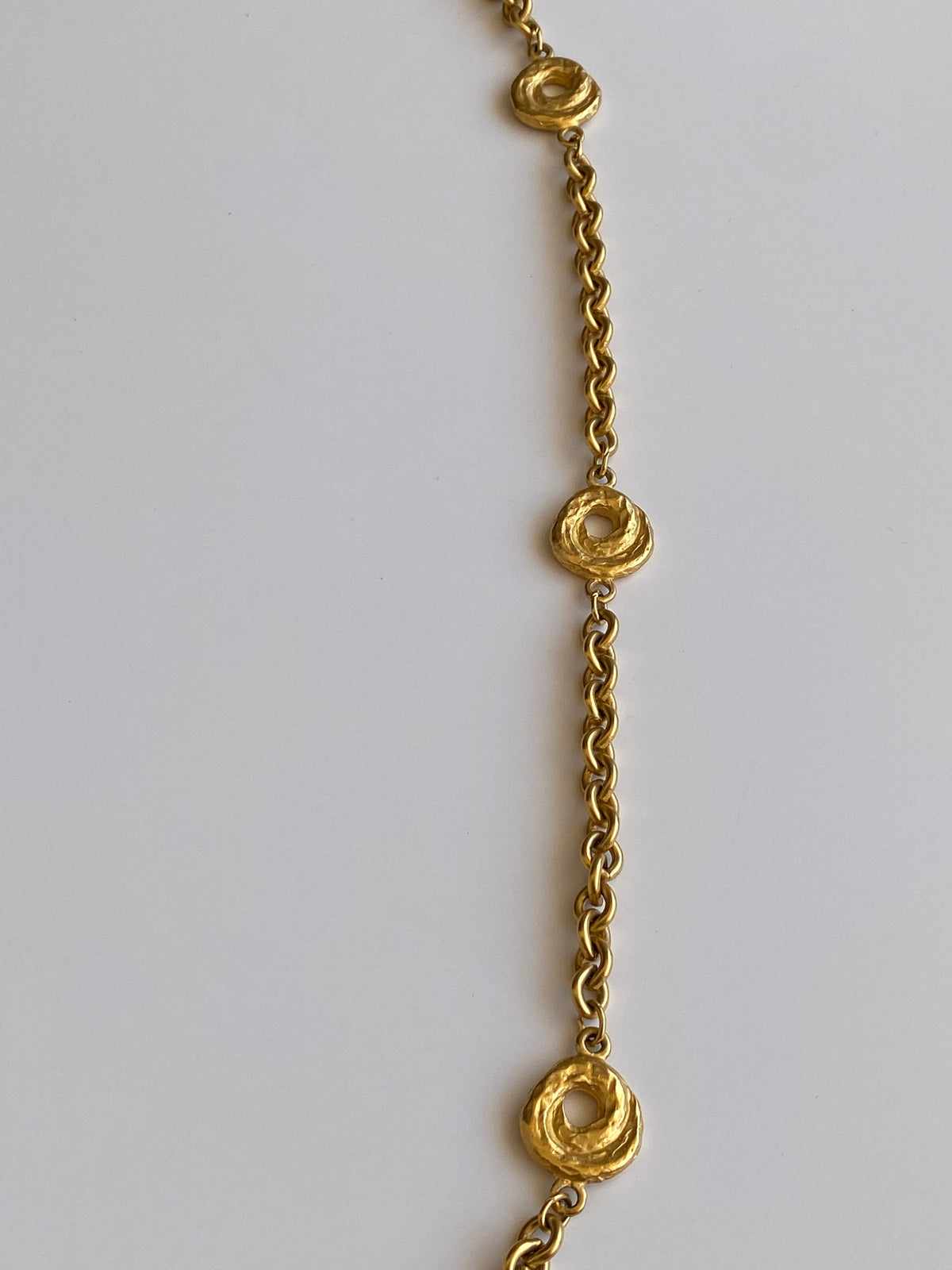 Vintage Gold-Tone Textured Link Long Necklace – Convertible Chain Belt Vintage Gold-Tone Textured Link Long Necklace – Convertible Chain Belt