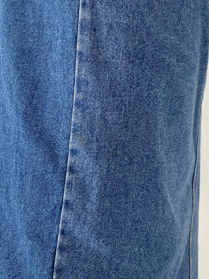 Vintage Y2K CBC Woman Blue Denim Midi Skirt – L