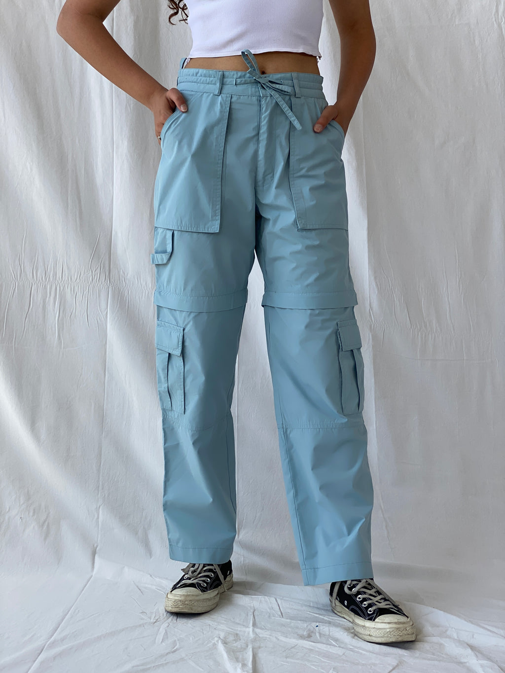 Y2K Outdoor Time Blue Utility Style Cargo Women’s Pants - 38EUR