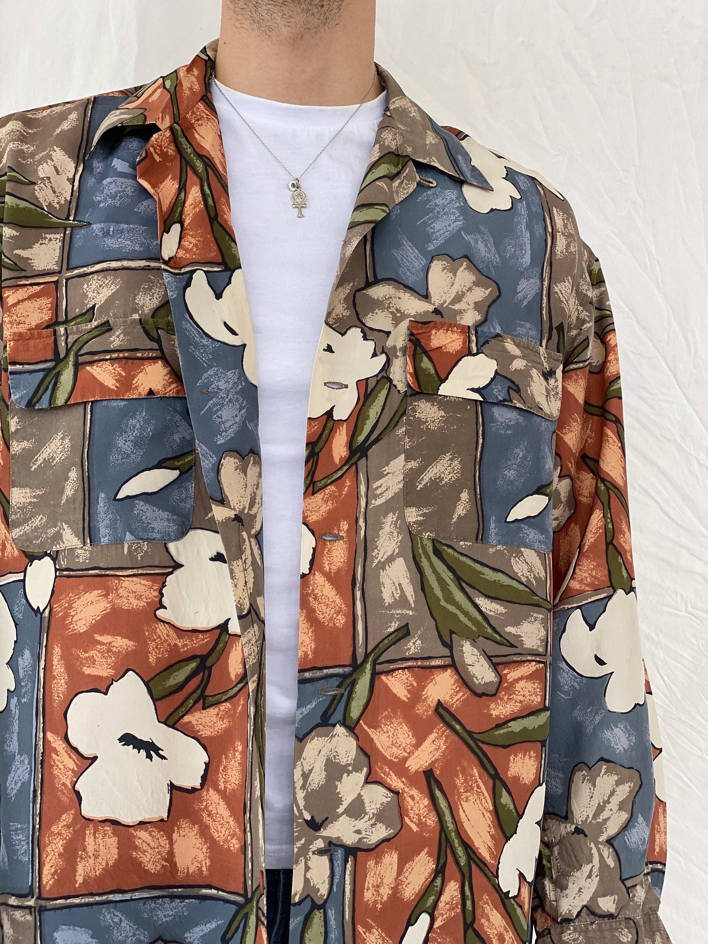 Vintage Hattie Carnegie Floral Full Sleeve Silk Shirt Size M - Balagan Vintage Full Sleeve Shirt 00s, 90s, Awsam, full sleeve shirt, NEW IN, printed shirt, silk shirt