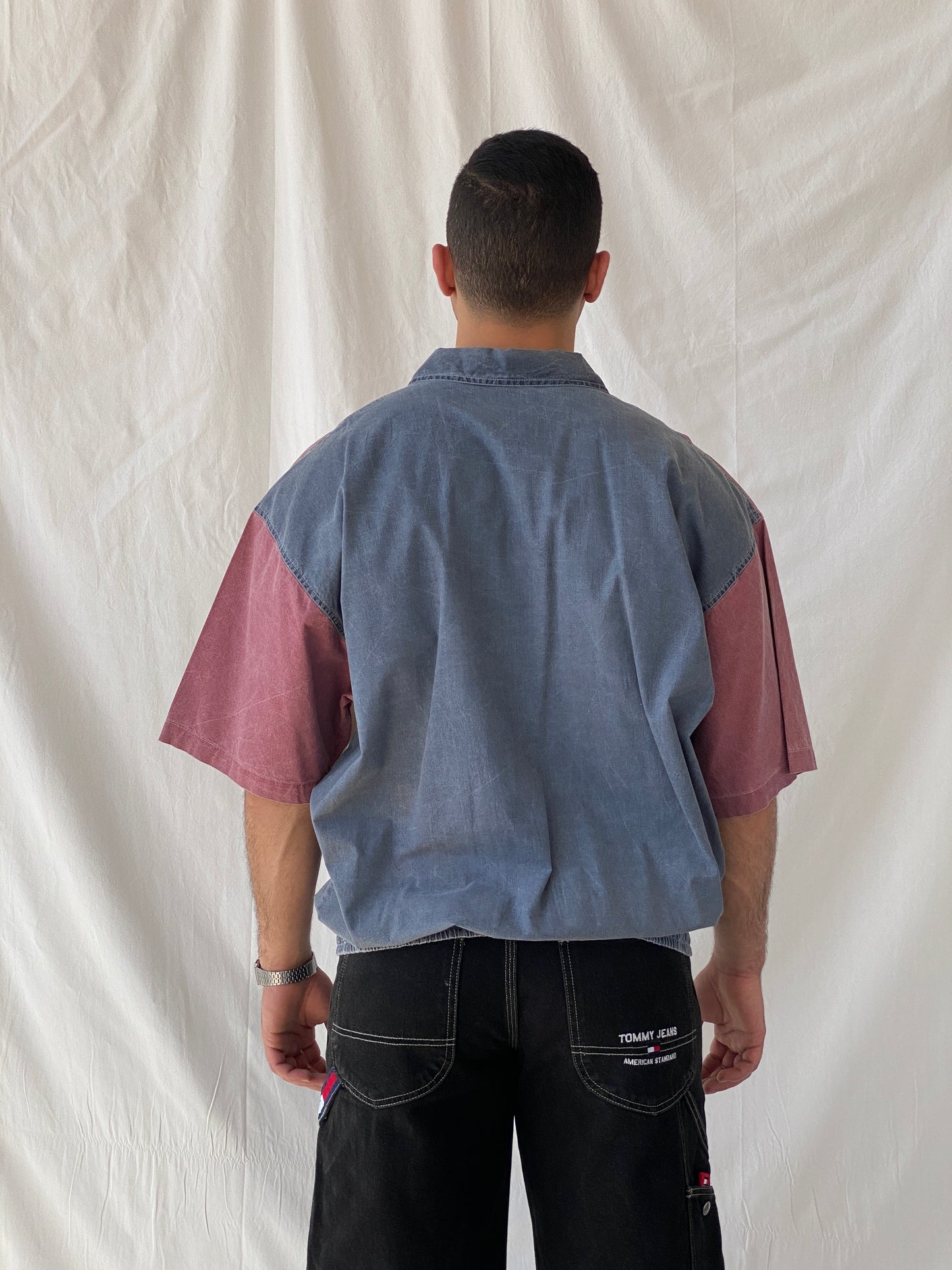 Vintage Grunge Oversized Men’s Streetwear Cotton Polo Shirt - XL