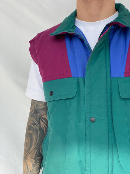Vintage 90s Regatta Color Block Puffer Men’s Gilet Vest - M