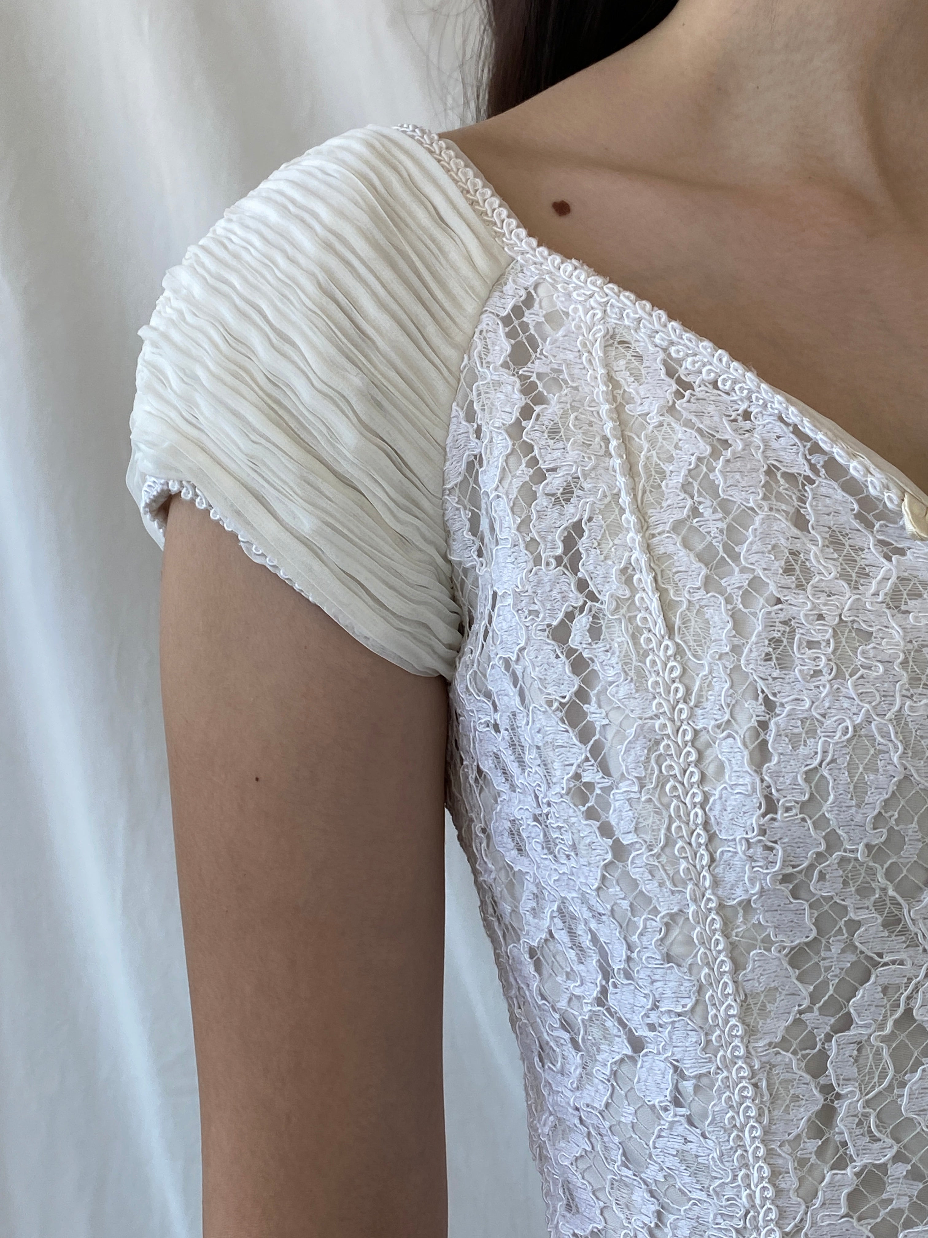 Stunning Vintage 90s Jean Allen London Lace Bustier Victorian Boned Corset Top - S