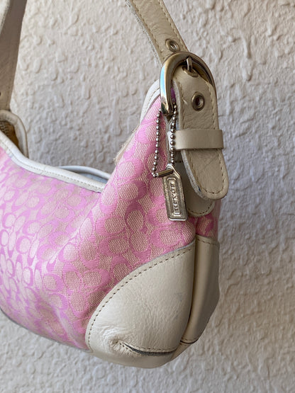 Vintage Y2K Coach Pink Signature Jacquard Mini Shoulder Bag – Style No. NT-4115