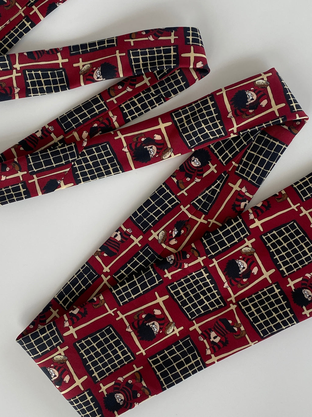 Vintage Dennis The Menace by Thomson & Co Graphic Red Tie