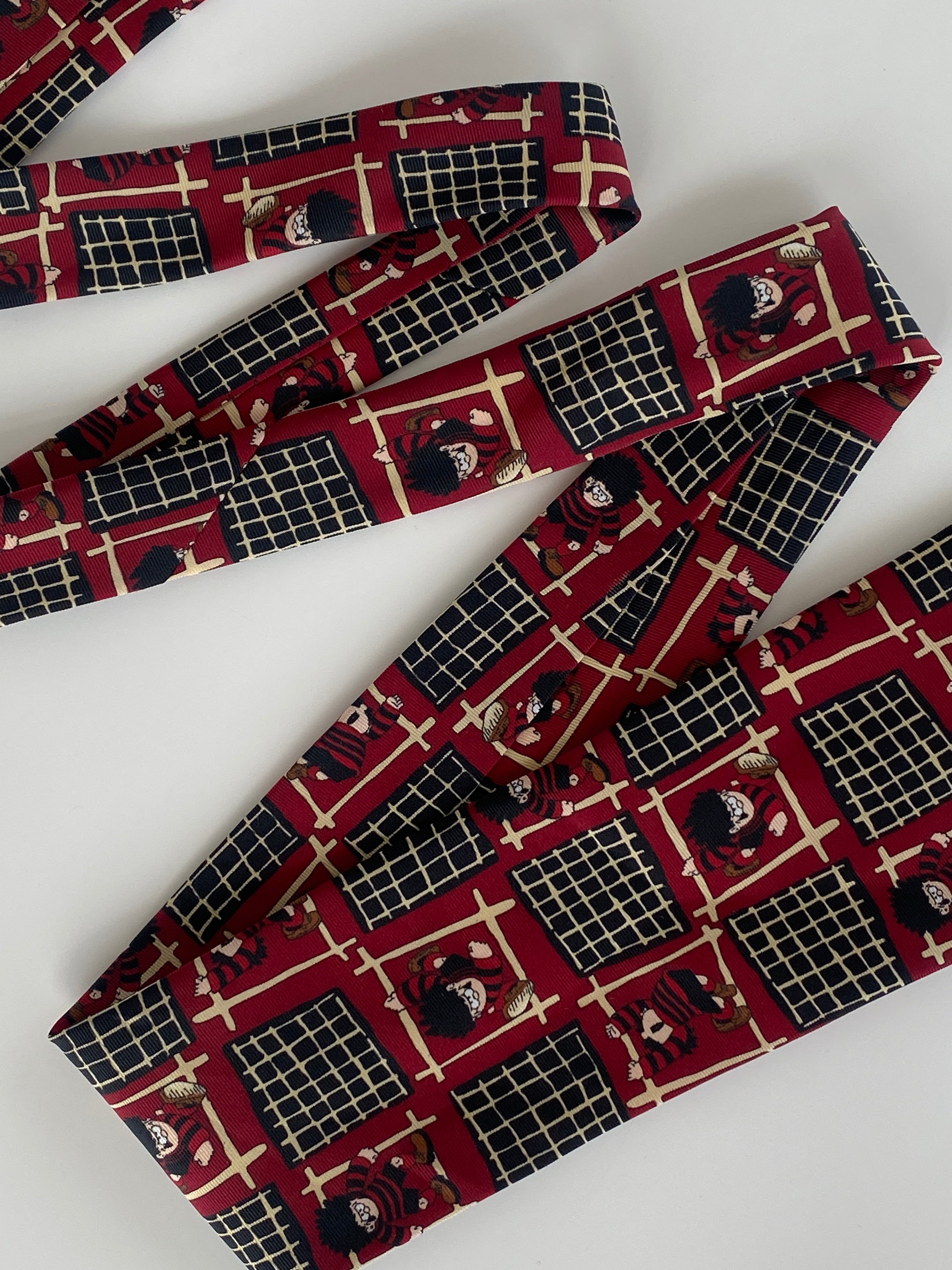 Vintage Dennis The Menace by Thomson & Co Graphic Red Tie
