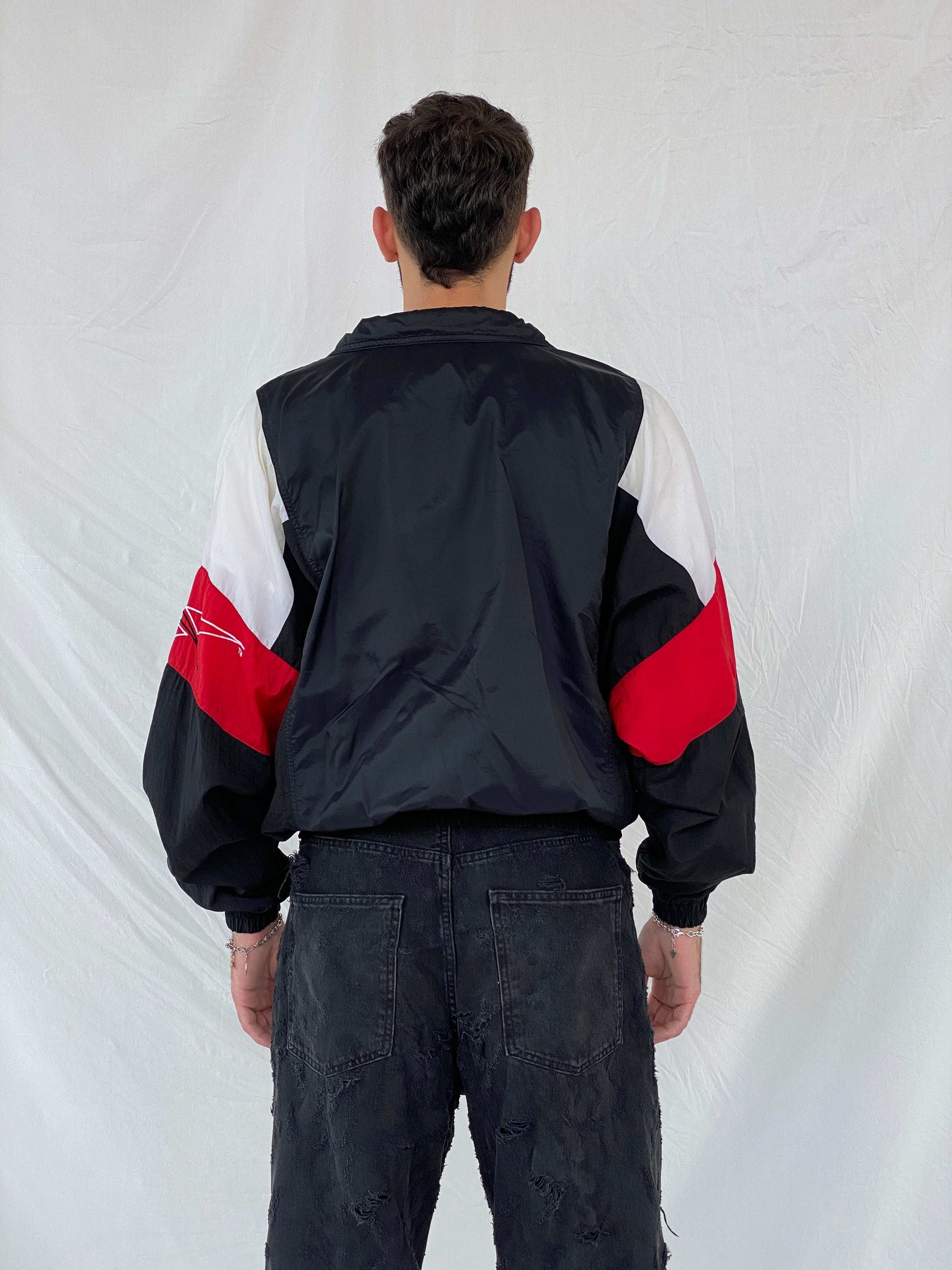 Vintage 90s Reebok Black and Red Windbreaker Jacket - Balagan Vintage Windbreaker Jacket 90s, Awsam, NEW IN, vintage windbreaker, windbreaker, windbreaker jacket