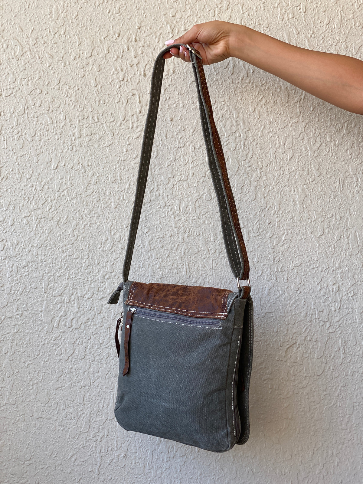 Y2K Grey Denim Faux Leather Sneaker Appliqué Crossbody Bag Y2K Grey Denim Faux Leather Sneaker Appliqué Crossbody Bag