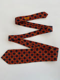 Vintage YSL Yves Saint Laurent Silk Men’s Red Black Printed Neck Tie