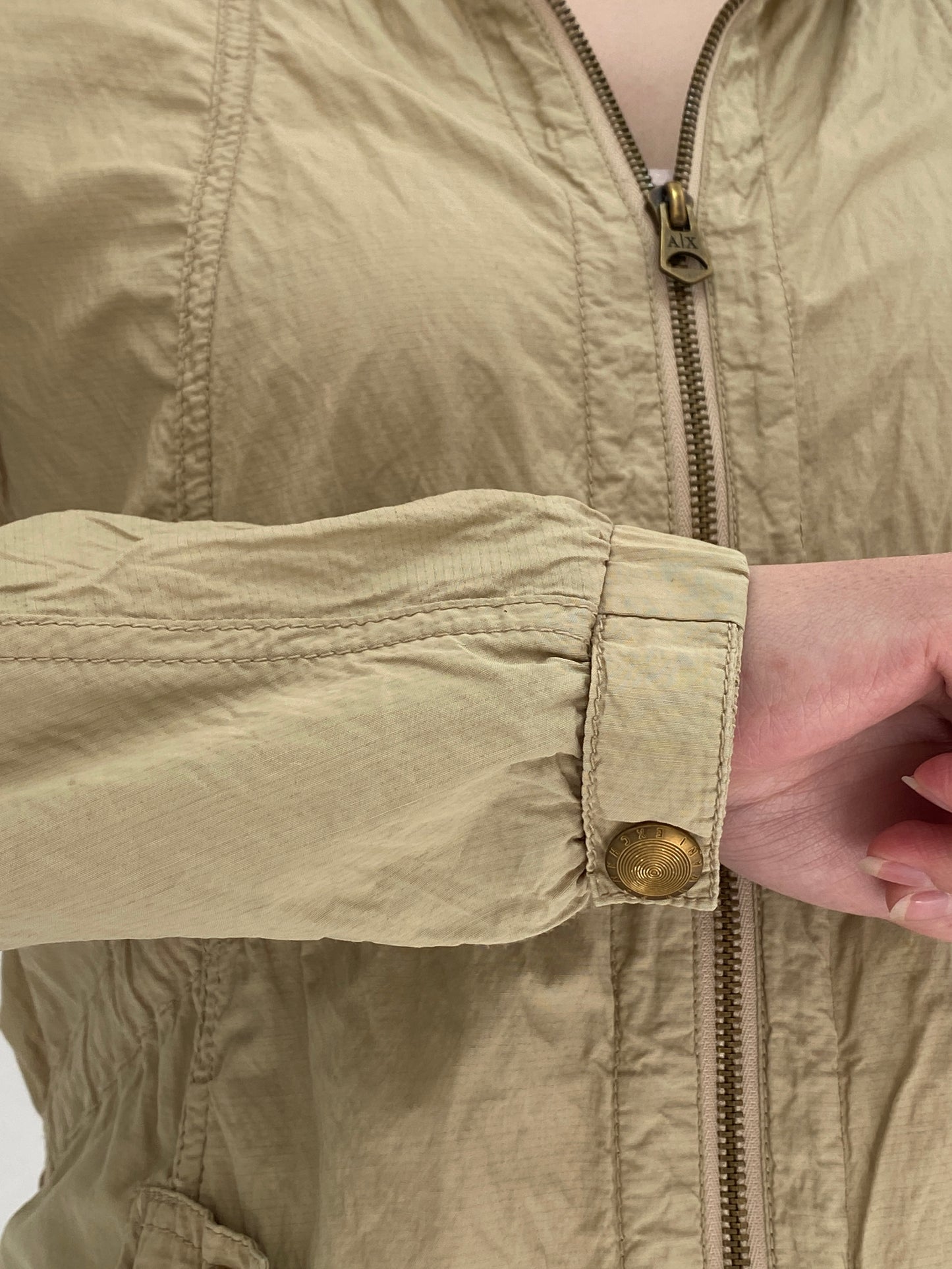 AX Armani Exchange Lightweight Hooded Beige Jacket - S