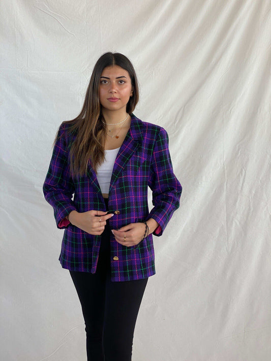 Vintage Multi-Colored Plaid Blazer - Balagan Vintage Blazer 00s, 90s, blazer, Juana, NEW IN