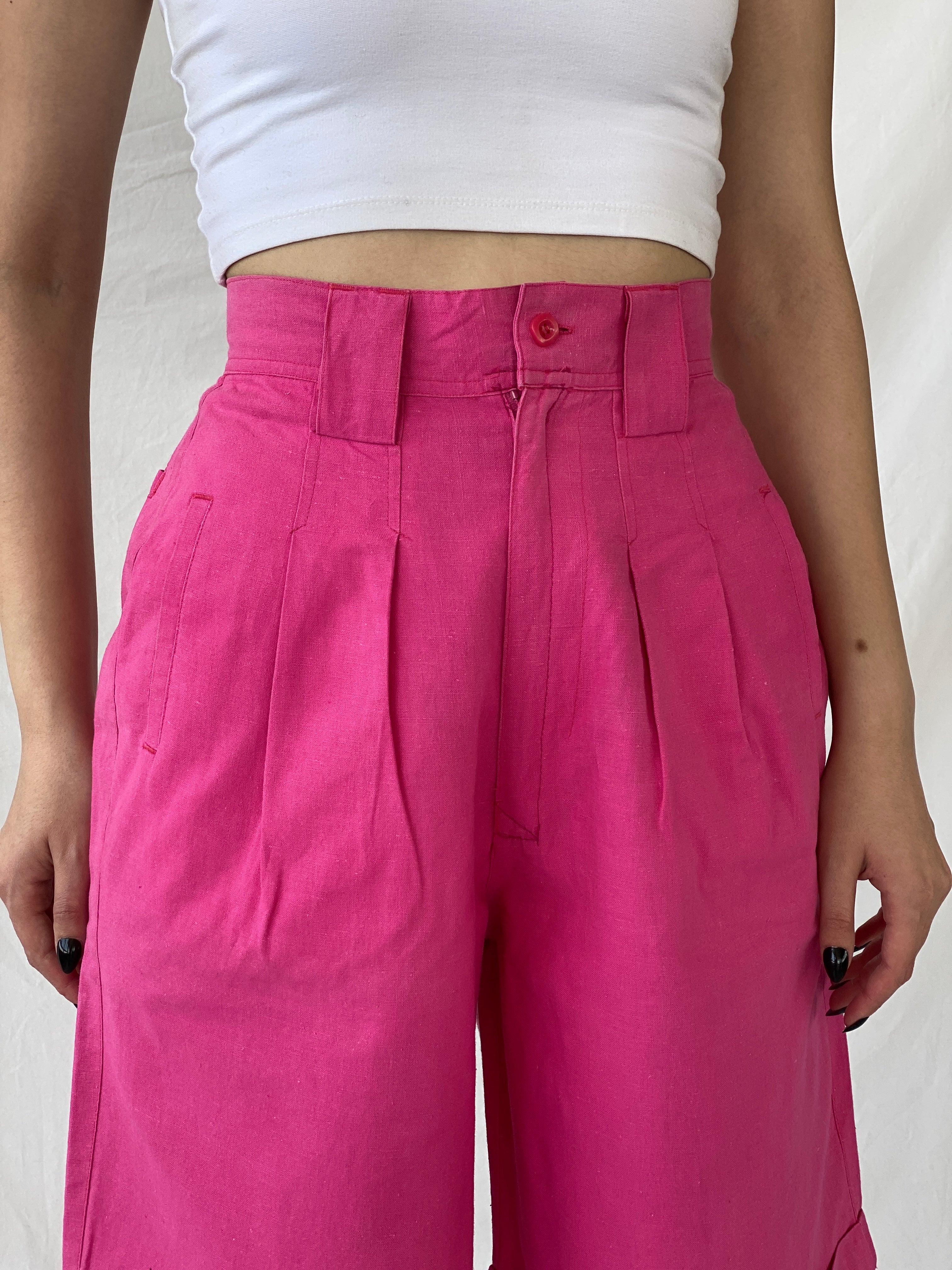 Vintage Jennifer Eden Pink Knee-Length Women’s Summer Shorts - S