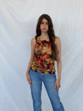Vintage Y2K Mexx Floral Mesh Top - S