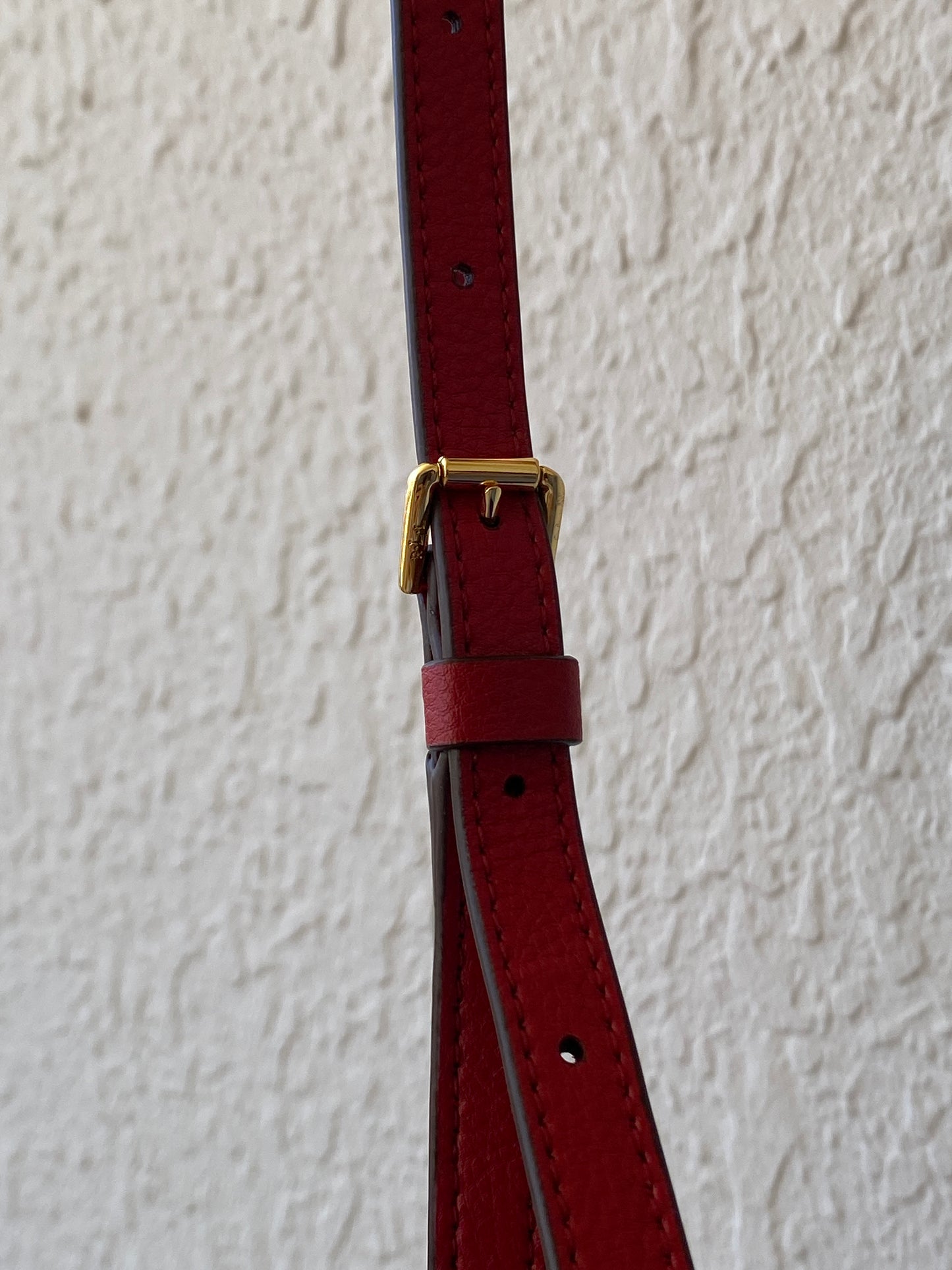 Lauren by Ralph Lauren Red Leather Messenger Crossbody Bag