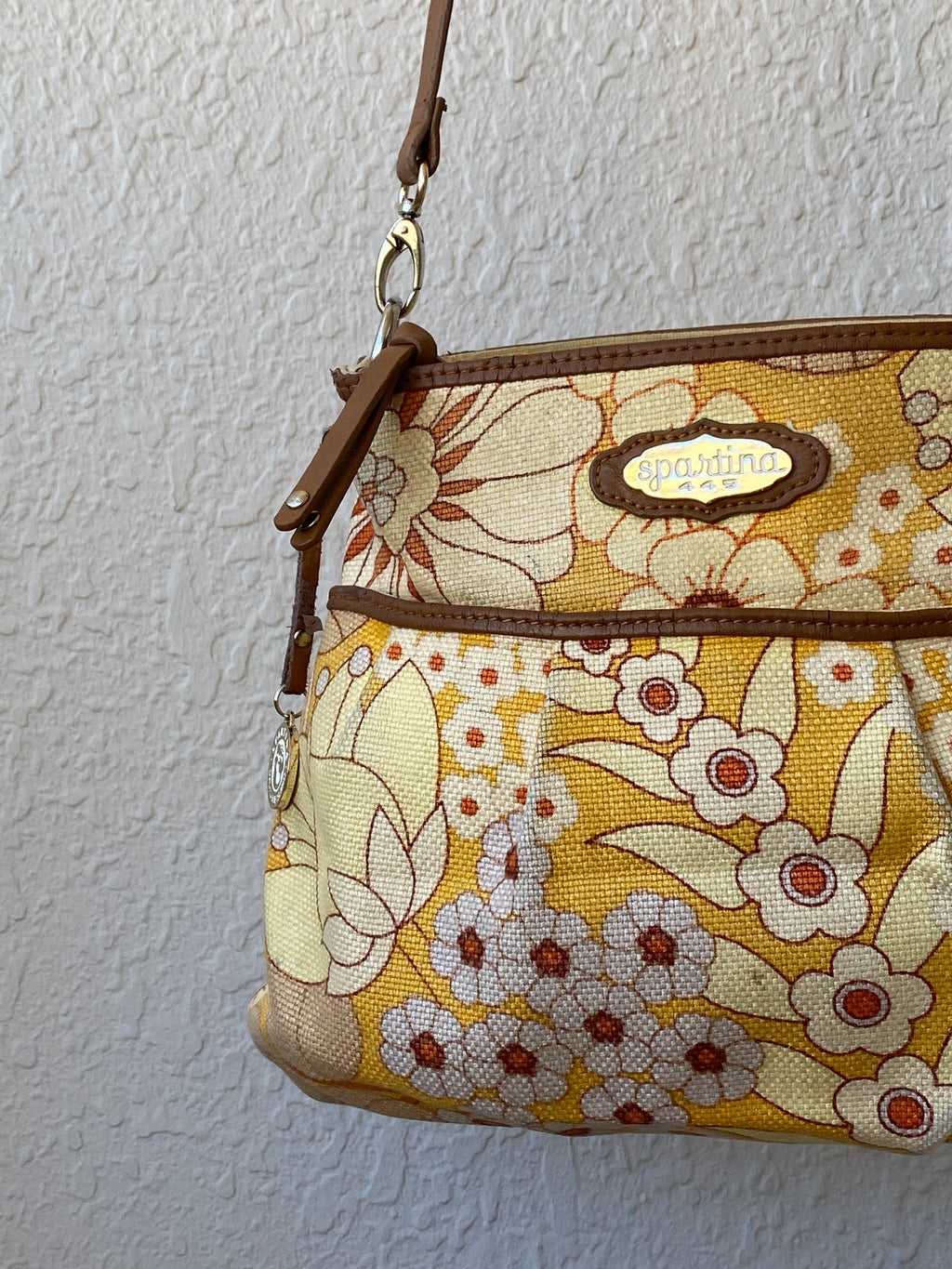 Y2K Spartina Daufuskie Island Floral Yellow Adjustable Strap Bag