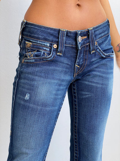 Vintage Y2K True Religion Joey Flap Pocket Low Rise Bootcut Jeans - 34EUR