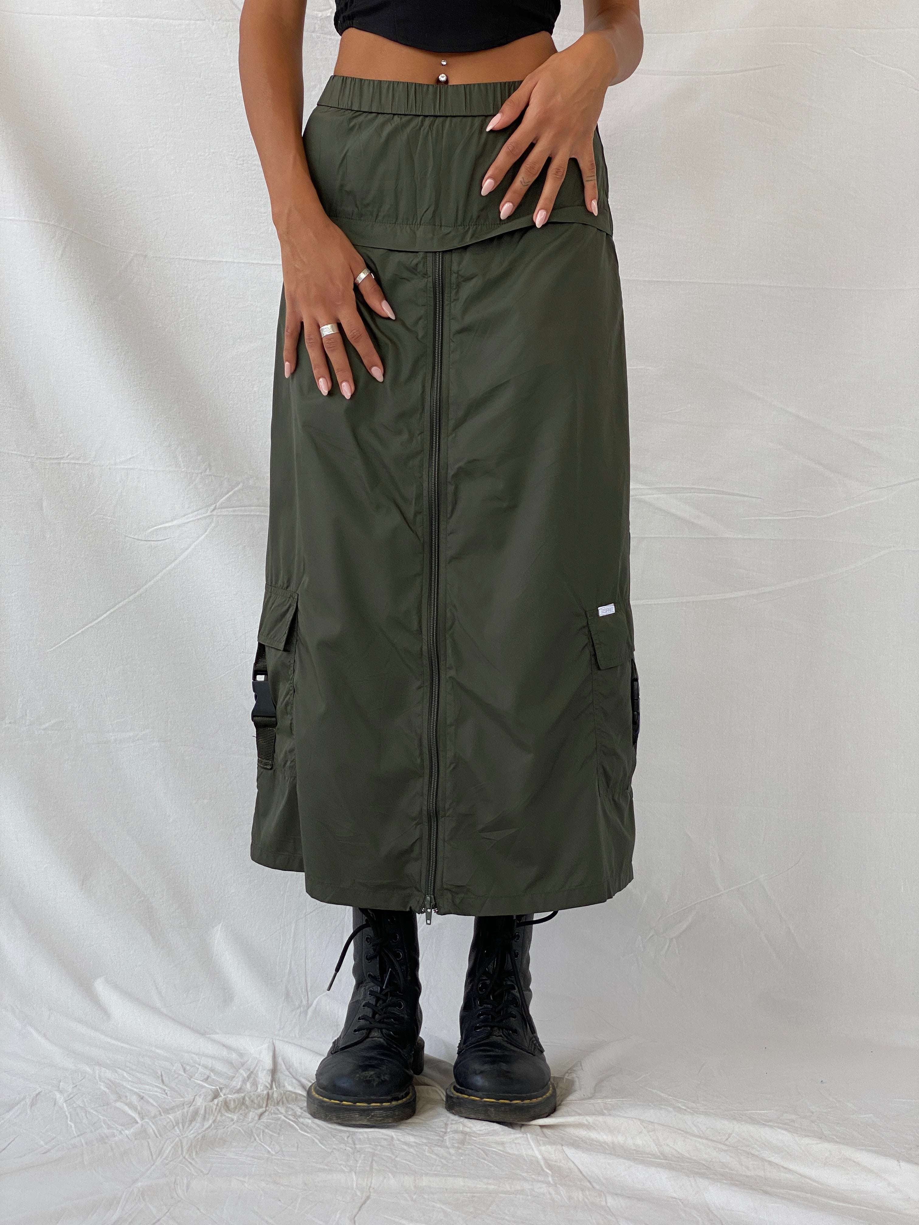 Y2K Espirit Cargo Utility Maxi Skirt - XS