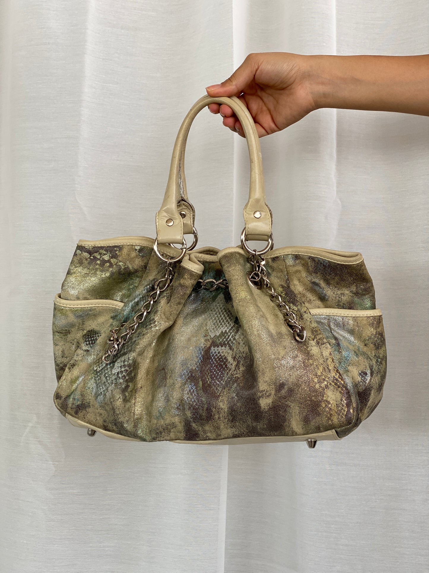 Vintage Retro Alessandro Snakeskin Hobo Shoulder Bag