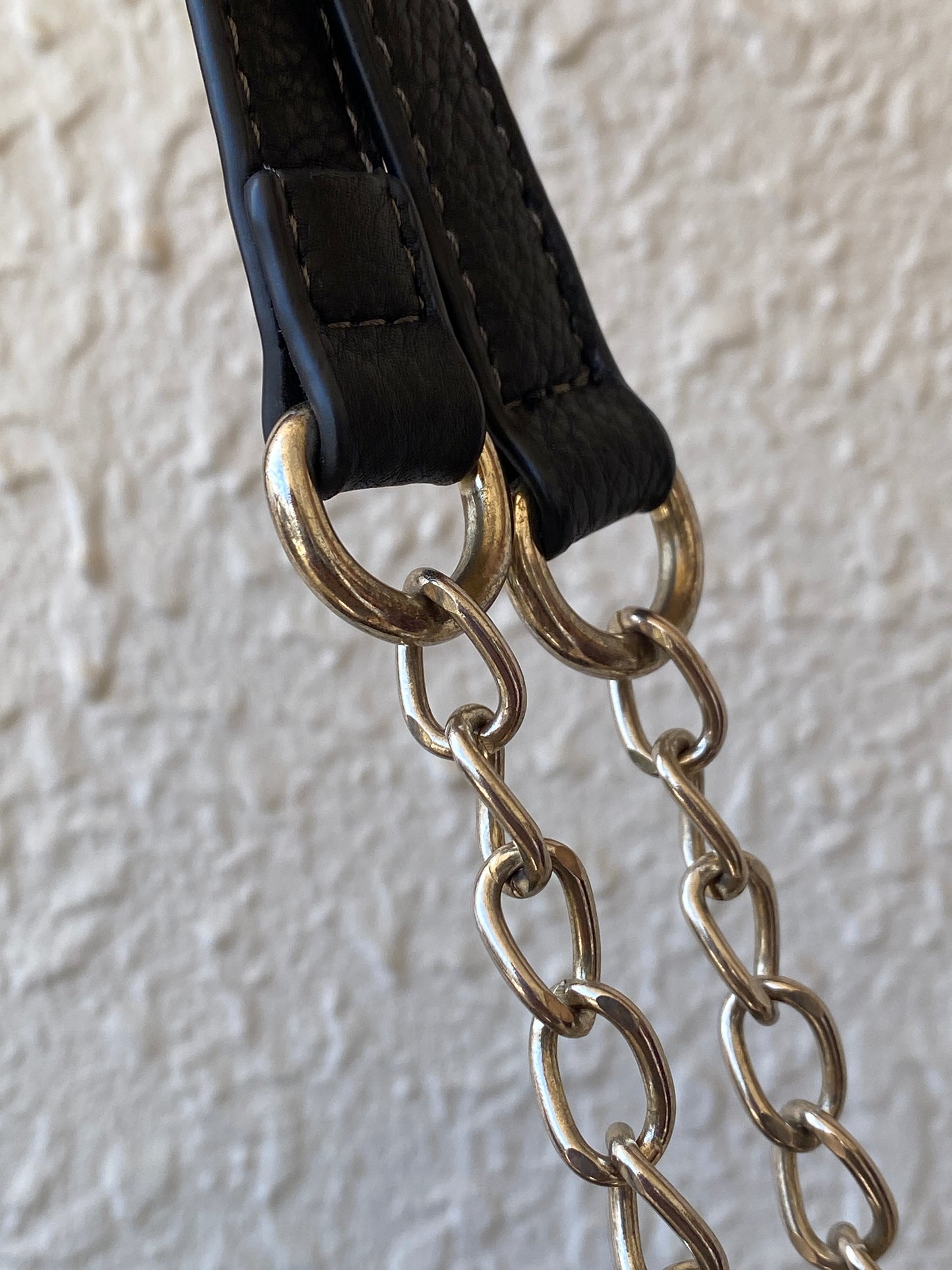 Tom Tailor Denim Black Leather Chain Strap Shoulder Crossbody Bag