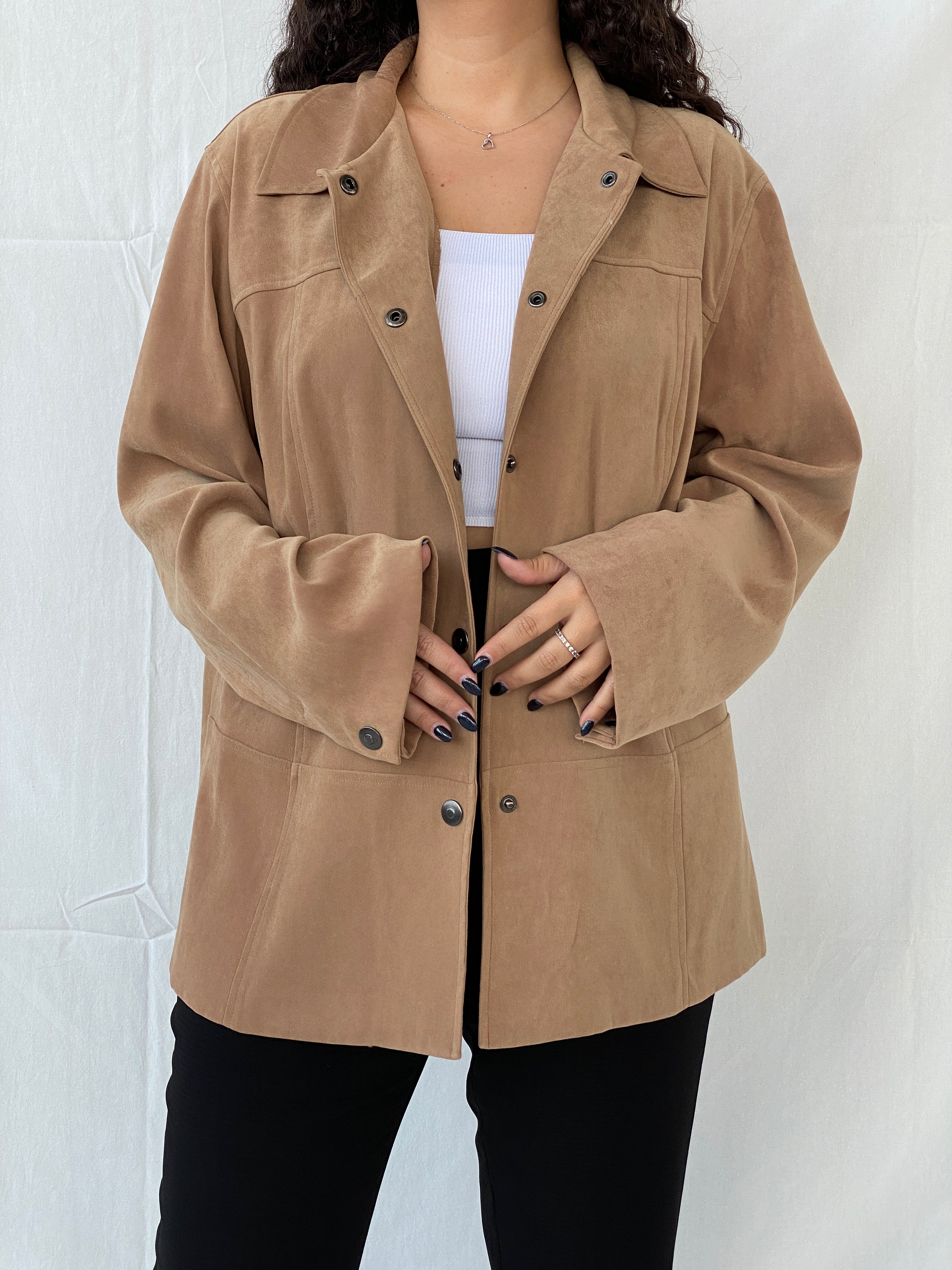 Vintage JM Woman Collection by Jennifer Moore Tan Shirt - 2XL