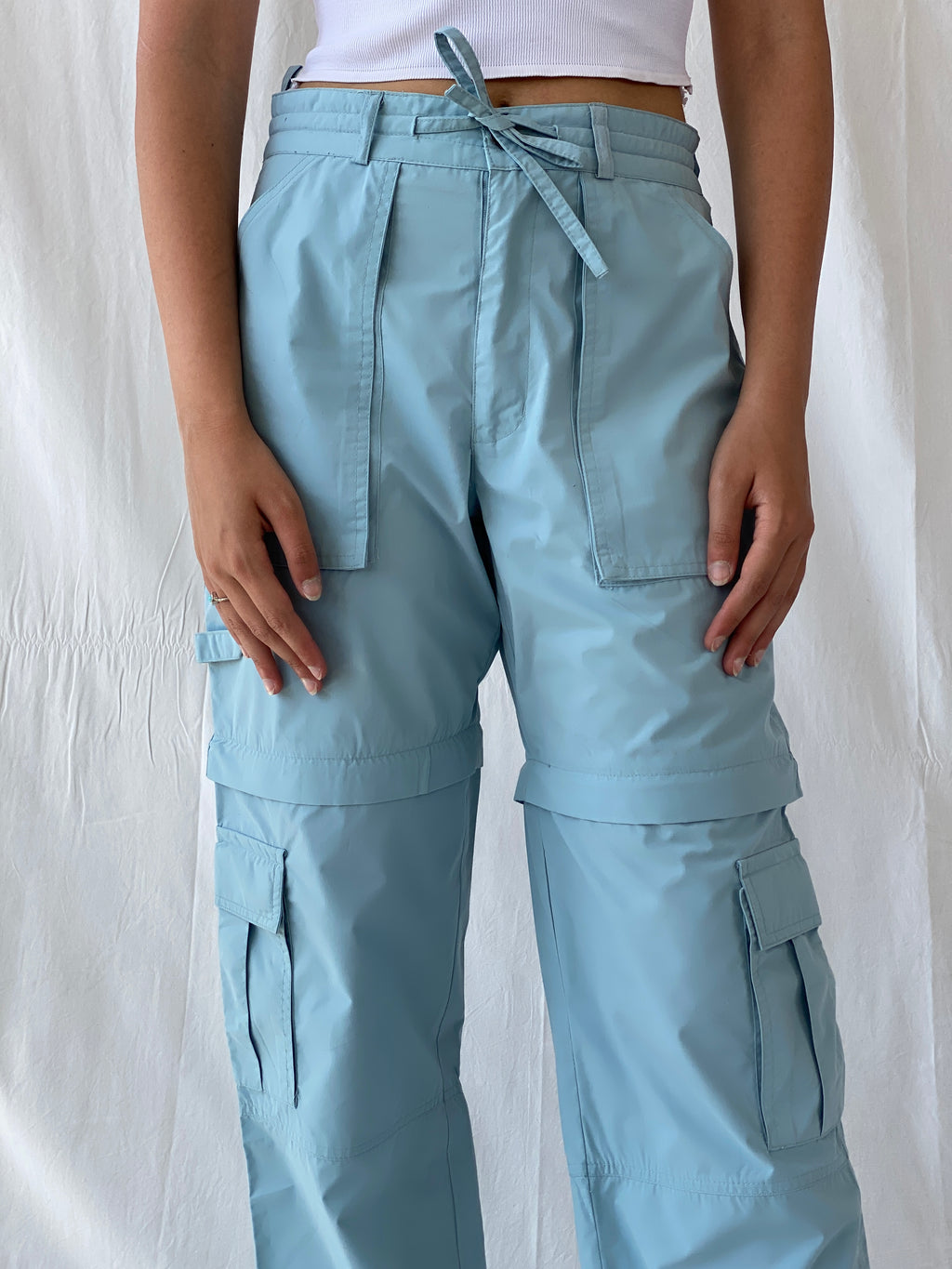 Y2K Outdoor Time Blue Utility Style Cargo Women’s Pants - 38EUR