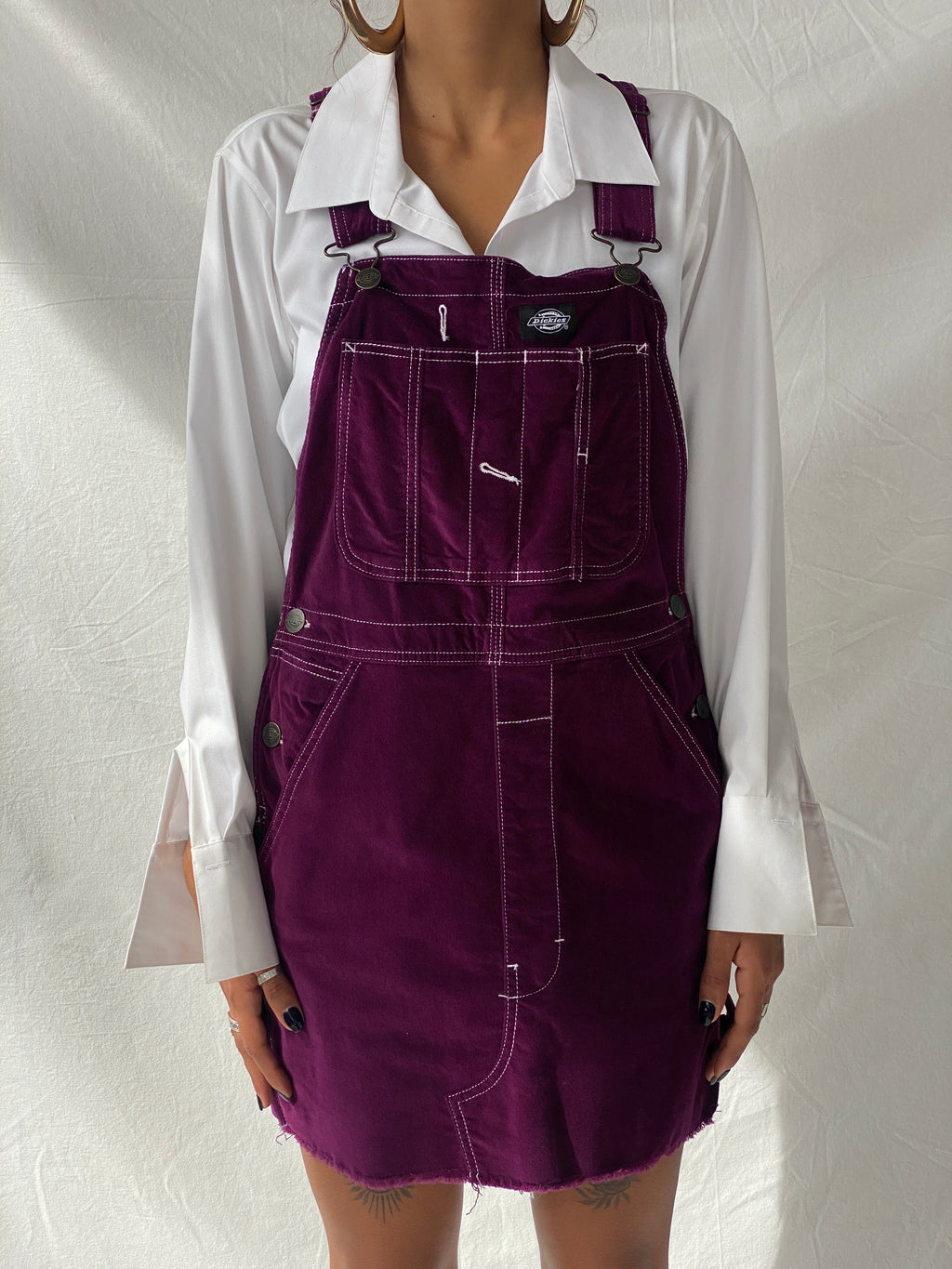 Dickies Juniors’ Carpenter Overall Corduroy Women’s Jumper Dress - XS