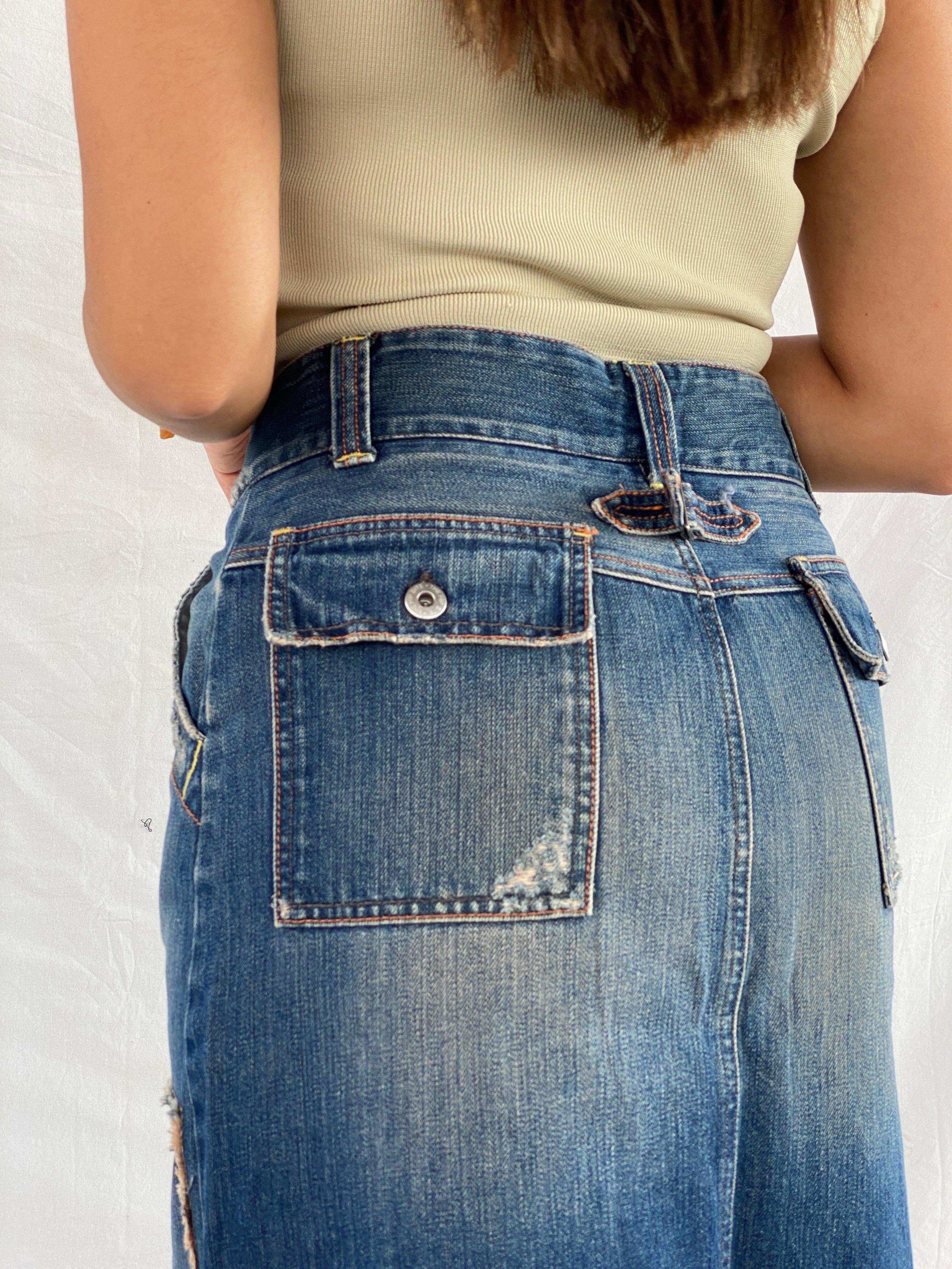 United Colors Of Benetton Midi Denim Skirt - Balagan Vintage Midi Skirt 00s, denim skirt, midi skirt, NEW IN, Rama