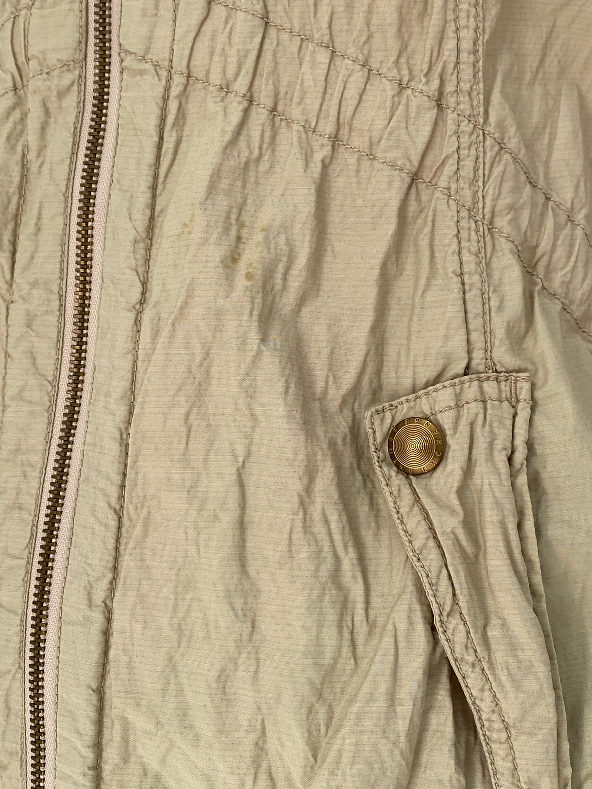 AX Armani Exchange Lightweight Hooded Beige Jacket - S AX Armani Exchange Lightweight Hooded Beige Jacket - S
