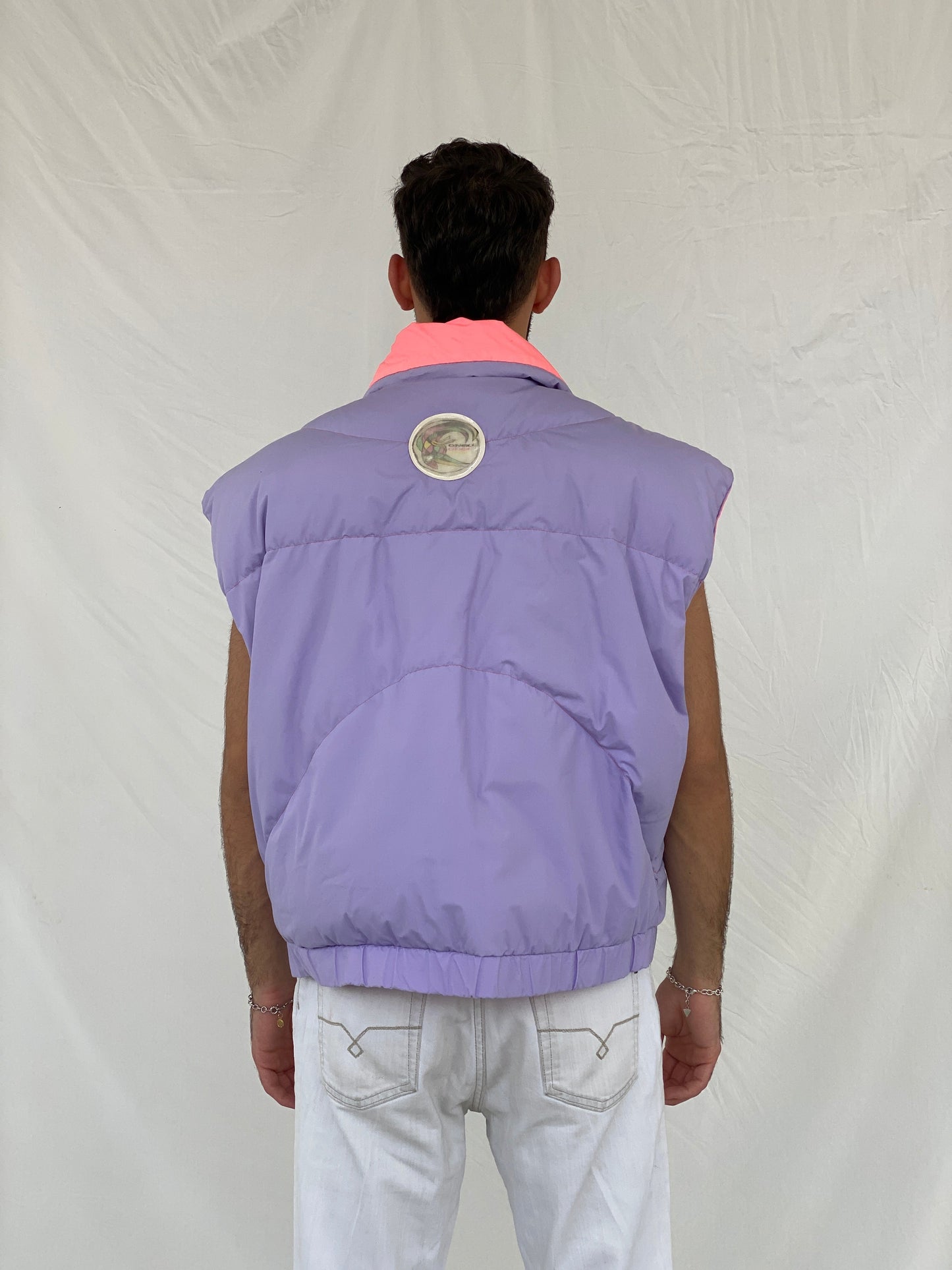 Vintage 80s ONEIL Lavender Puffer Extreme Impact Ski Vest - L