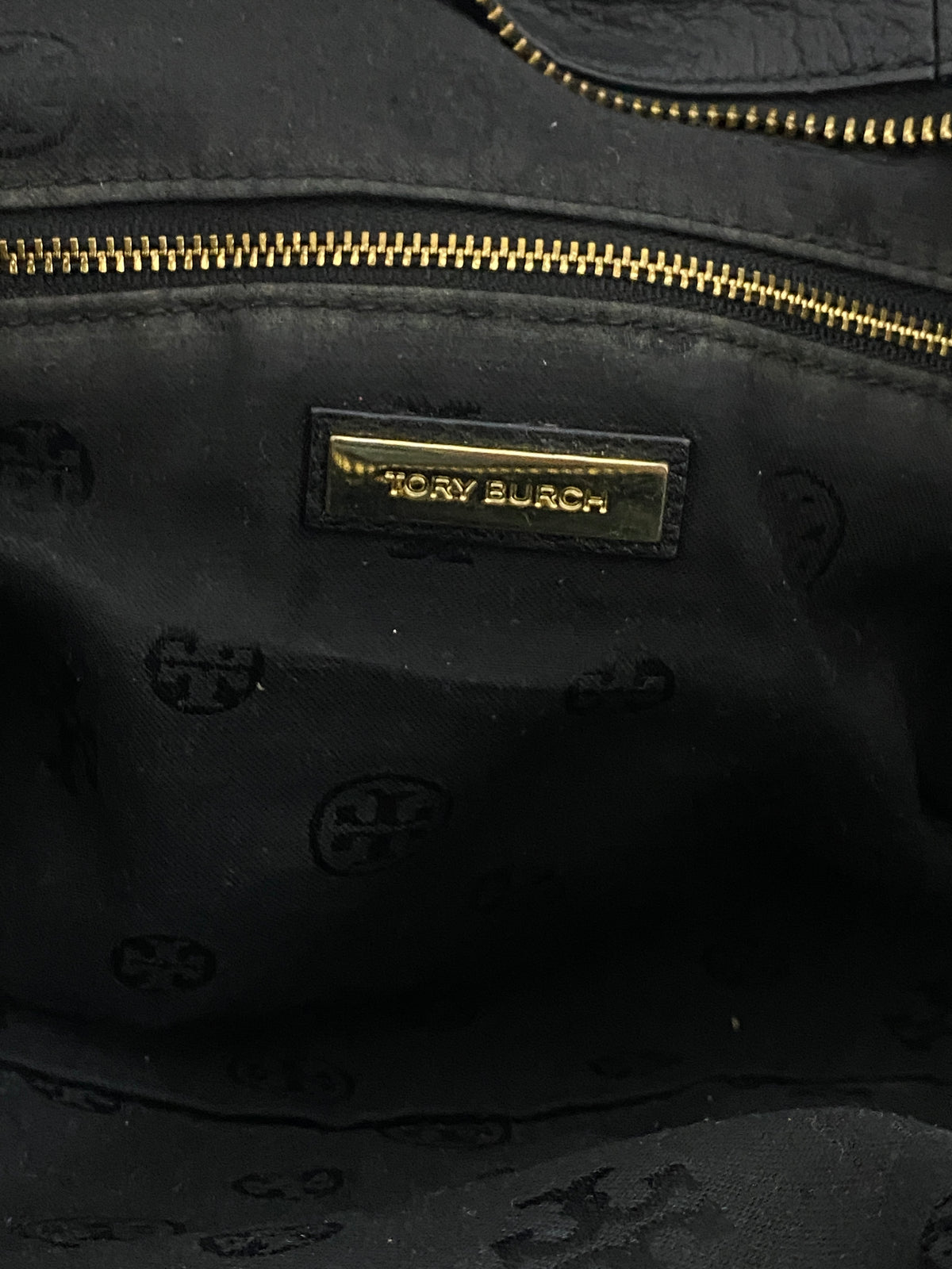 Tory Burch Marion Black Pebbled Leather Satchel Bowler Bag with Gold Hardware Tory Burch Marion Black Pebbled Leather Satchel Bowler Bag with Gold Hardware