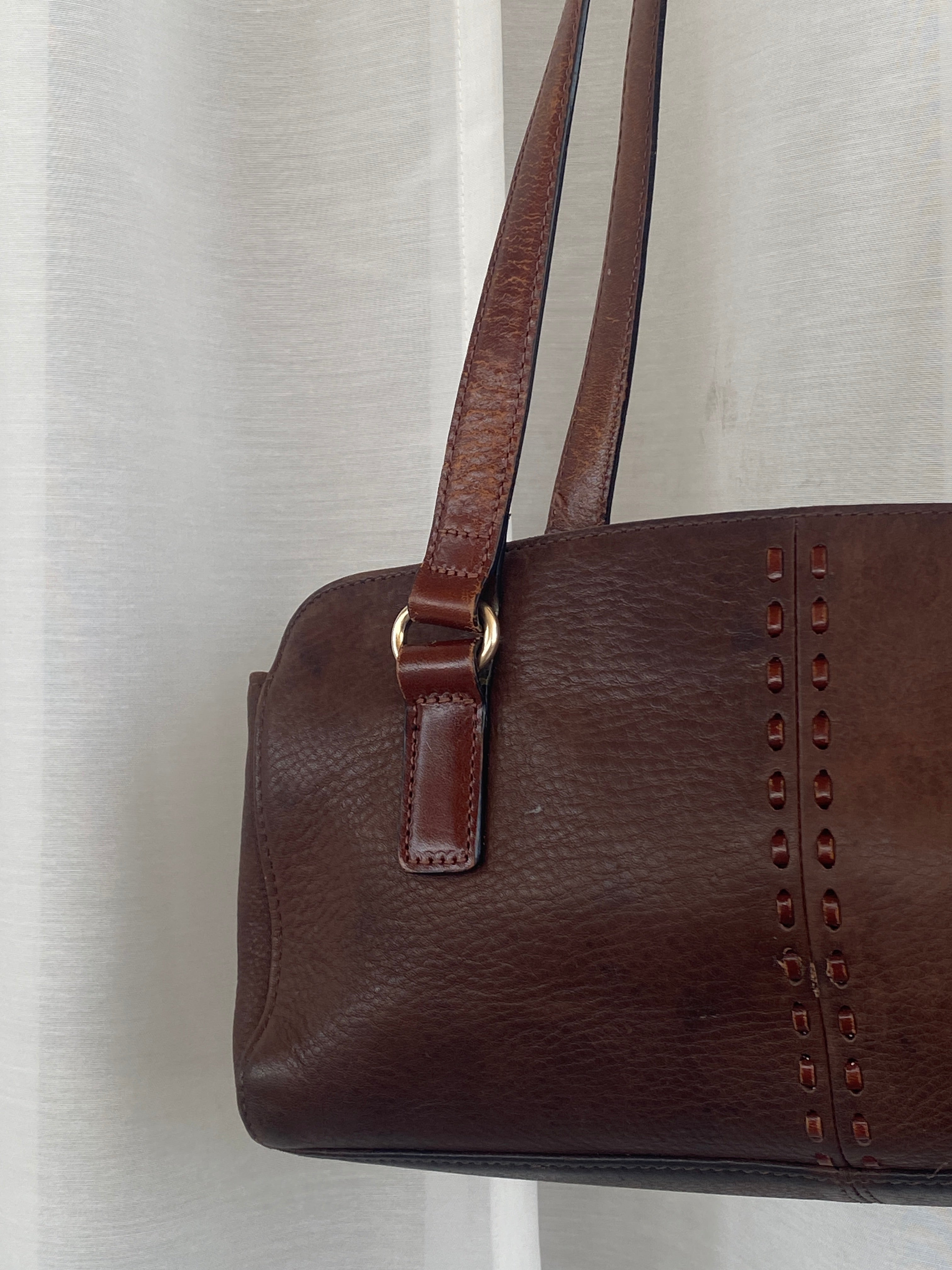 Vintage Fossil Brown Genuine Leather Purse Women’s Shoulder Bag