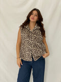 Y2K Betsey Johnson Leopard Print Faux Fur Vest – XL
