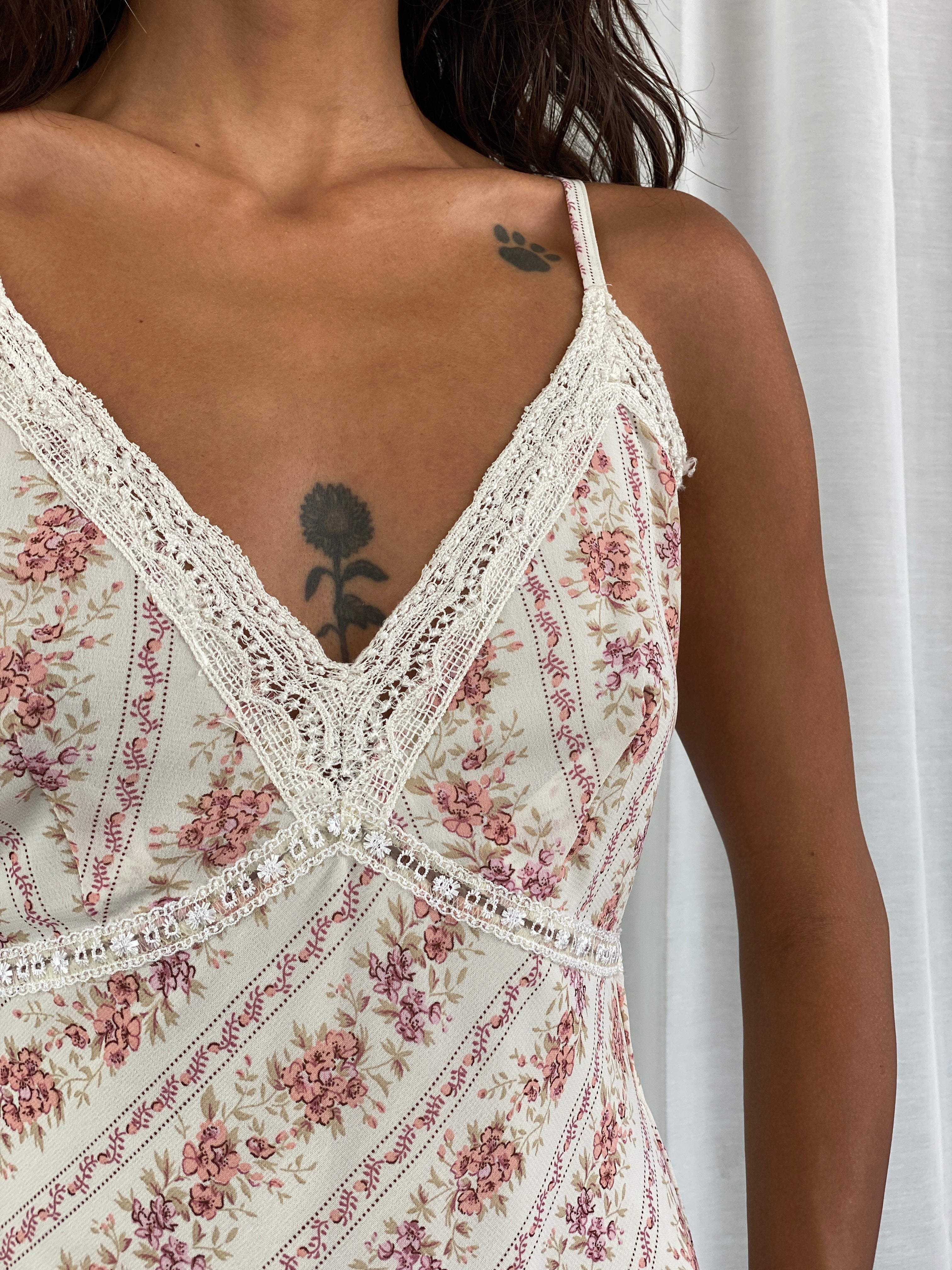 Y2K Vero Moda Midi Floral Women’s Romantic Summer Dress - S