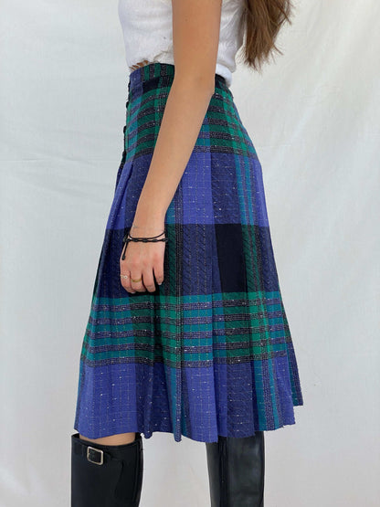 Vintage Tartan Kilted Midi Skirt - Balagan Vintage Midi Skirt 00s, 90s, Juana, midi skirt, NEW IN