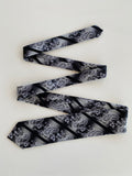 Handmade Pegasus Black & White Paisley Print Men’s Neck Tie