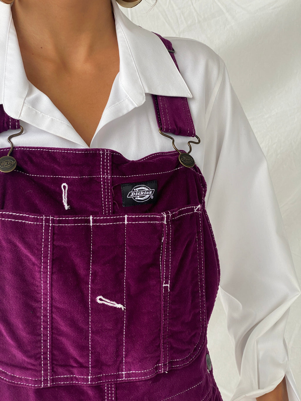 Dickies Juniors’ Carpenter Overall Corduroy Women’s Jumper Dress - XS