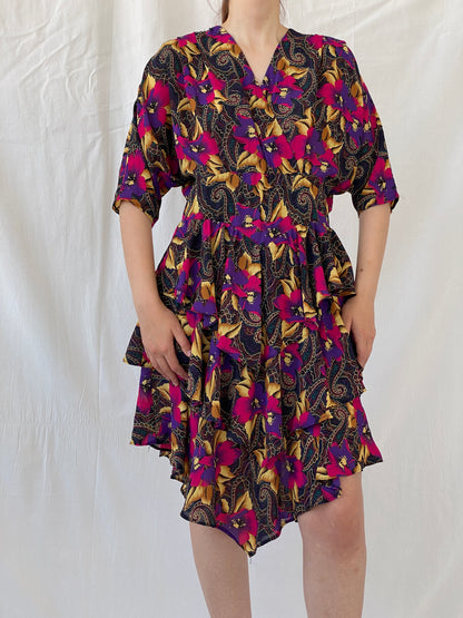 Vintage Y2K After Dark By Dorothy Perkins Midi Floral Dress - L