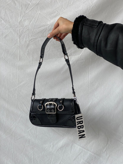 NWT Urban Outfitters UO Jade Baguette Black Shoulder Bag