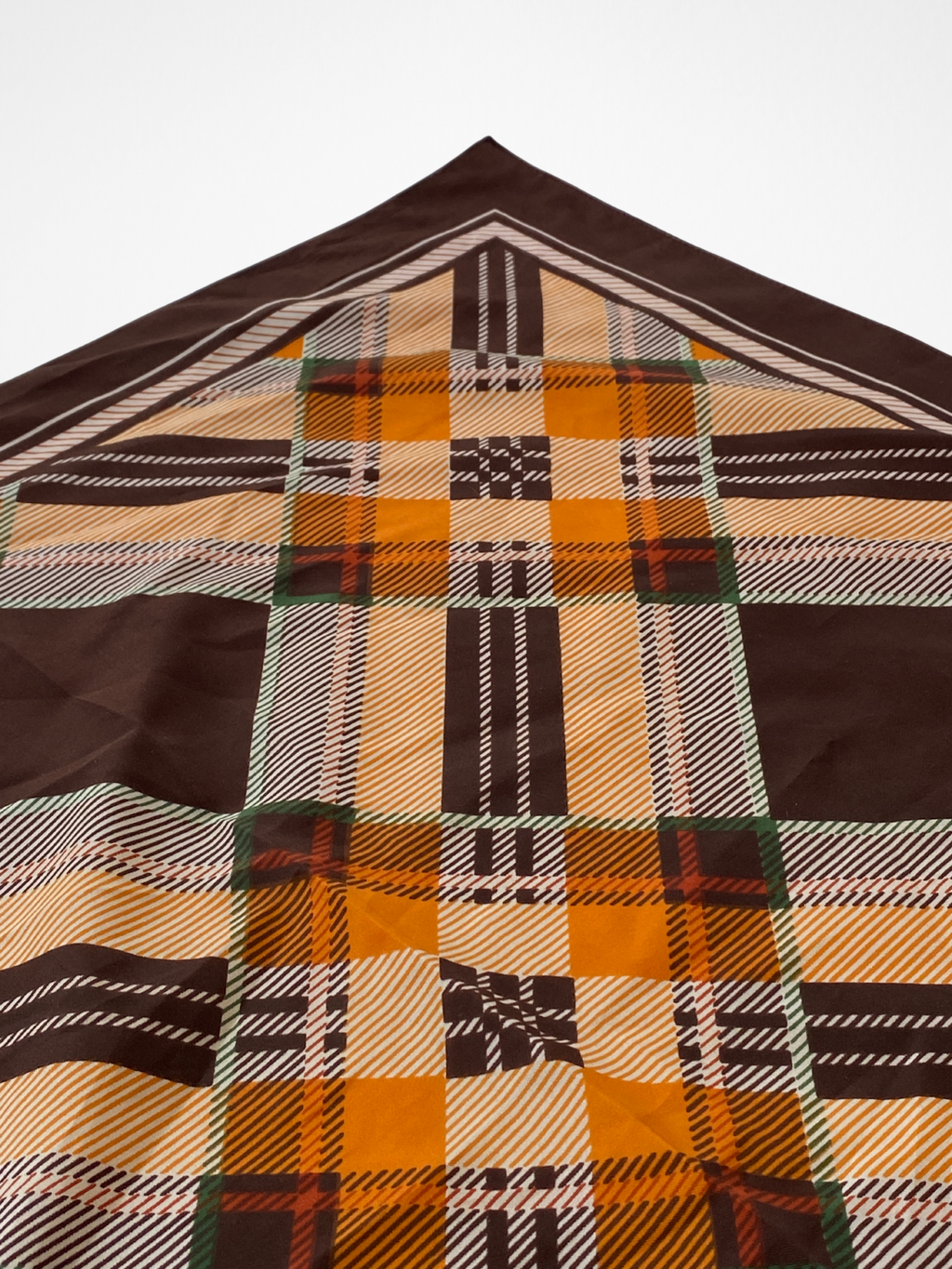 Vintage Plaid Tartan Like Pattern Brown Square Scarf