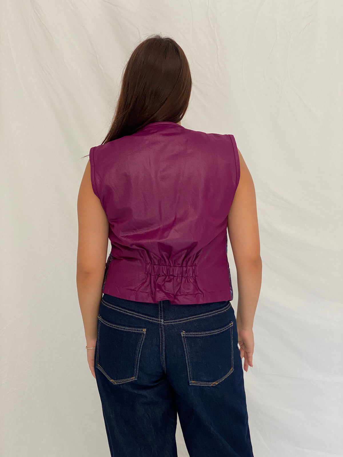 Vintage 90s Pierre Lamonte Purple Waistcoat Floral Button Vest – M Vintage 90s Pierre Lamonte Purple Waistcoat Floral Button Vest – M