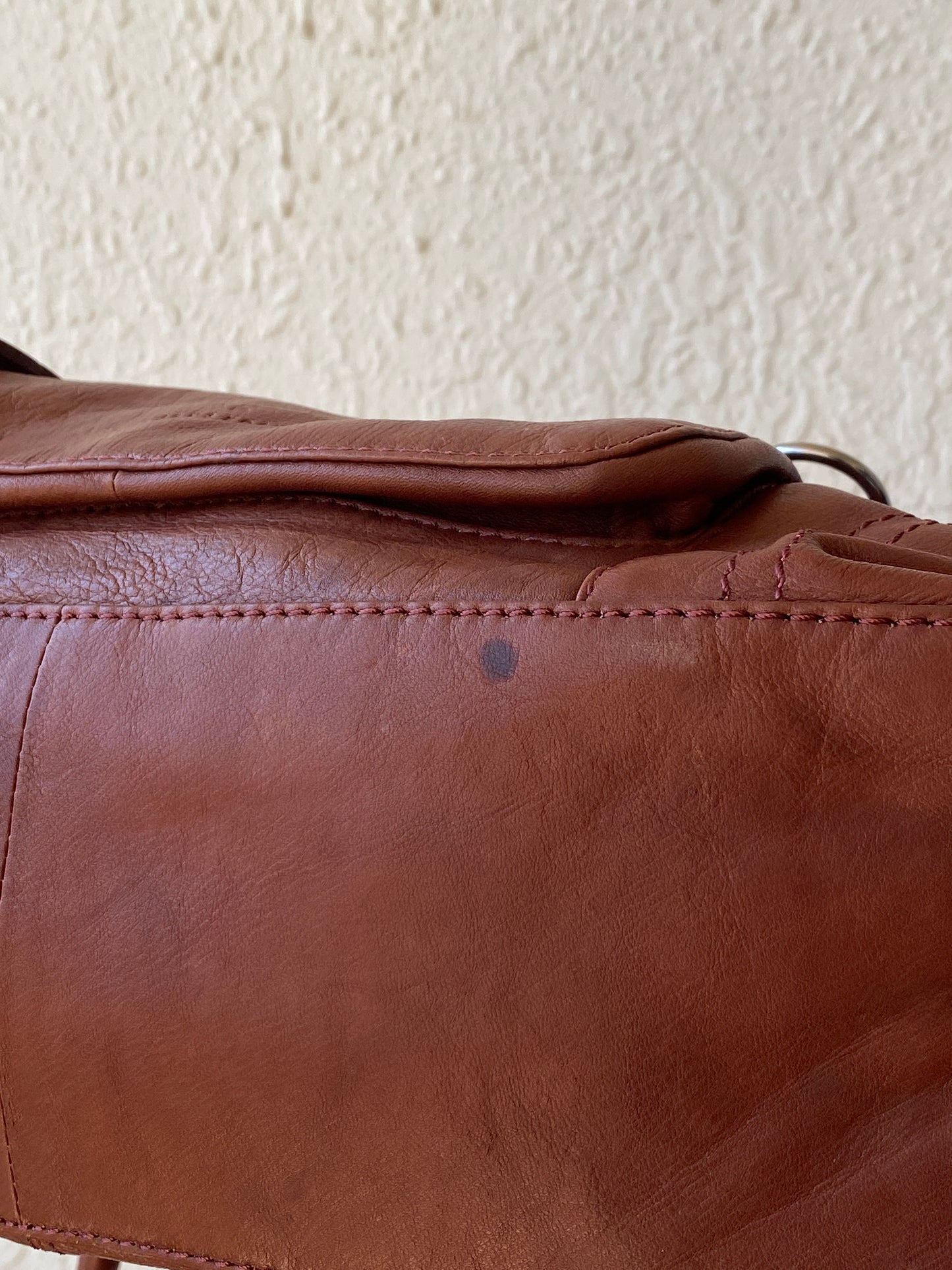 Vintage Jens Koch Cognac Brown Genuine Leather Shoulder Bag