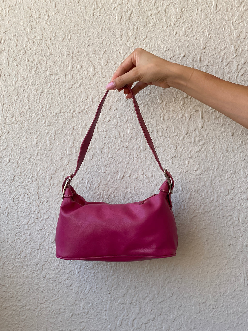 Liz Claiborne Pink Faux Leather Mini Star Moon Embroidery Shoulder Bag