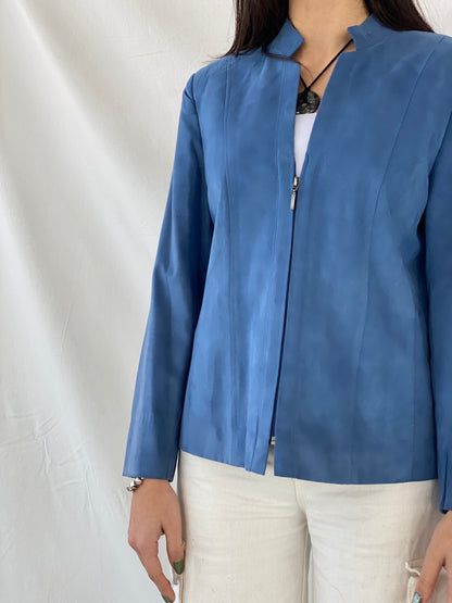 Y2K Gelco Zip Up Blue Women’s Blazer - M