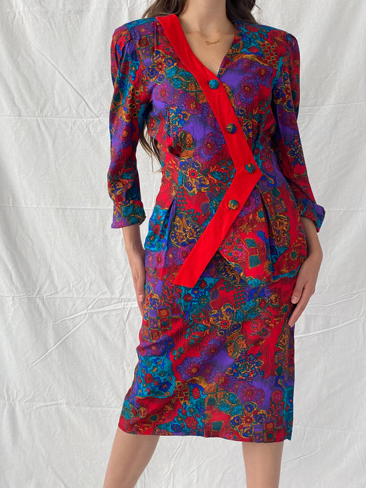 Vintage 80’s Stiles 2 Paisley Two Piece Set - S