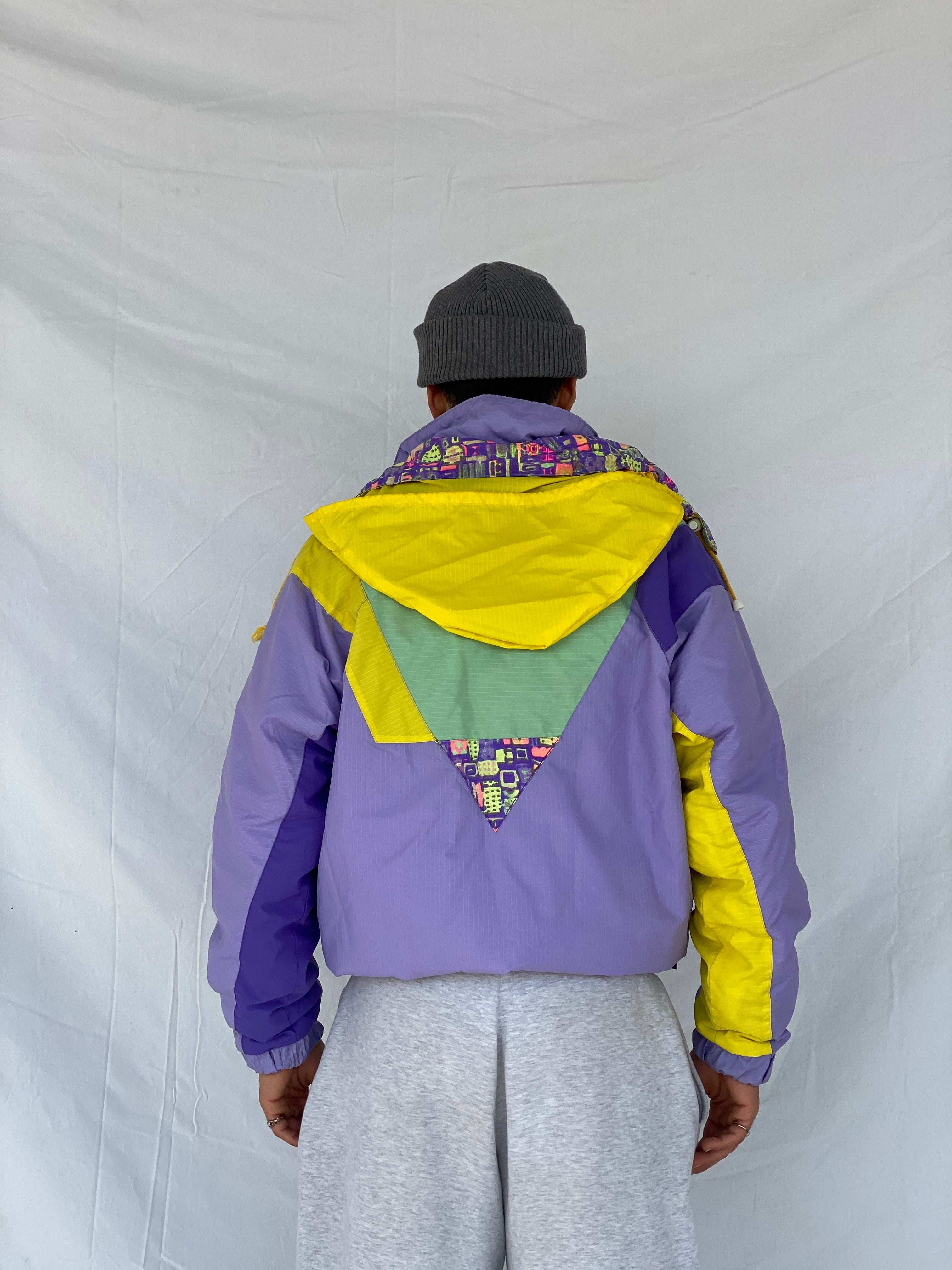 Vintage 80s STYLFRANCE Lavender Puffer Ski Jacket - Size L - Balagan Vintage Ski Jacket 80s, Abdullah, heavy jacket, puffer jacket, ski jacket, vintage jacket