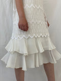 Vintage 70s/80s Gina Bacconi White Lace Gatsby Wedding Dress - XL