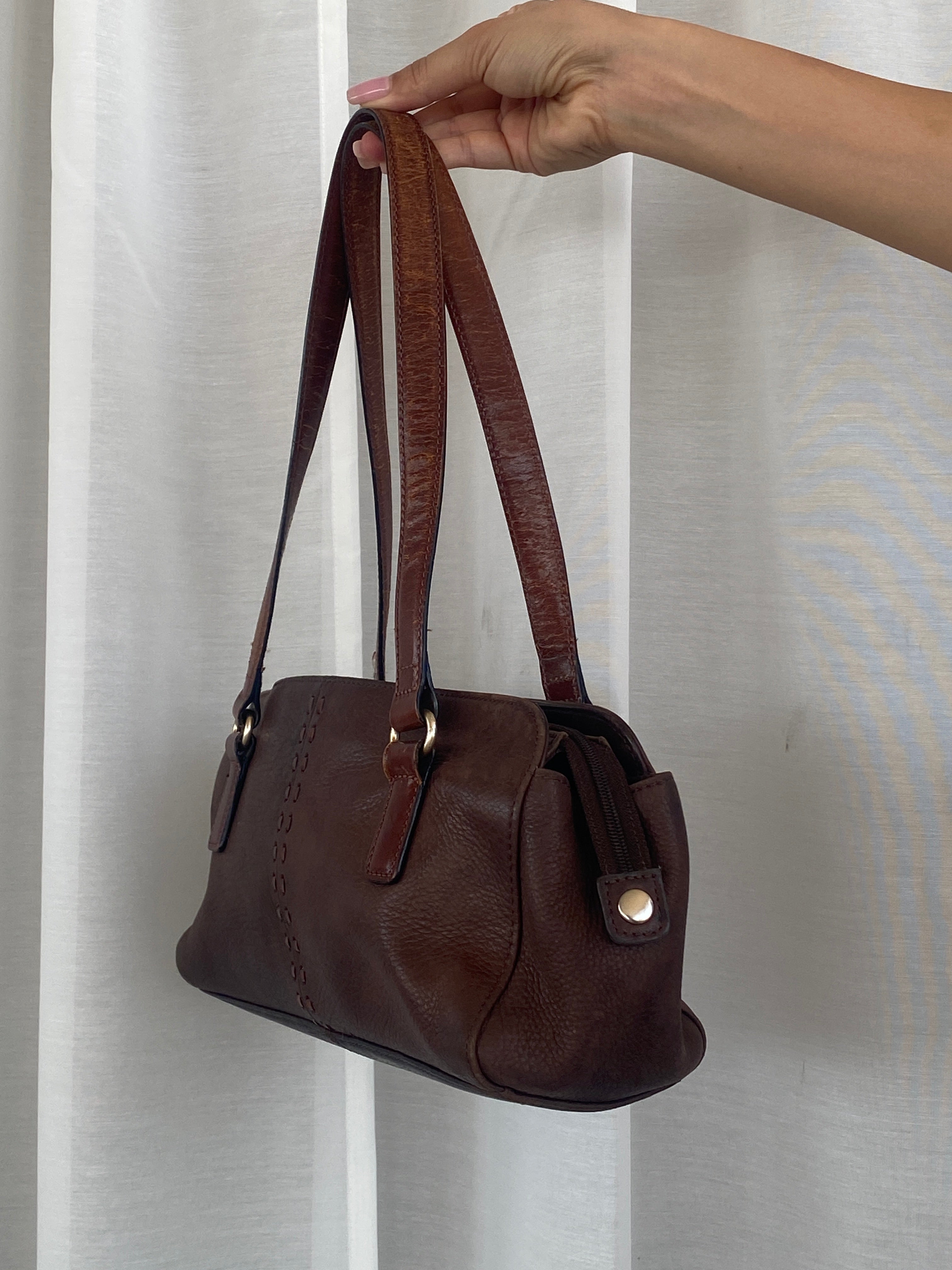 Vintage Fossil Brown Genuine Leather Purse Women’s Shoulder Bag