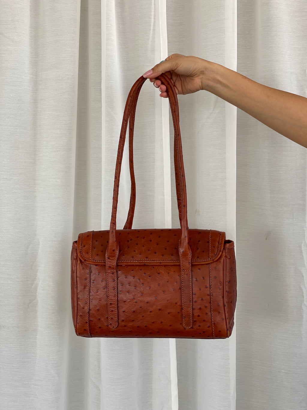 Vintage Los Robles Polo Time Brown Genuine Leather Shoulder Bag