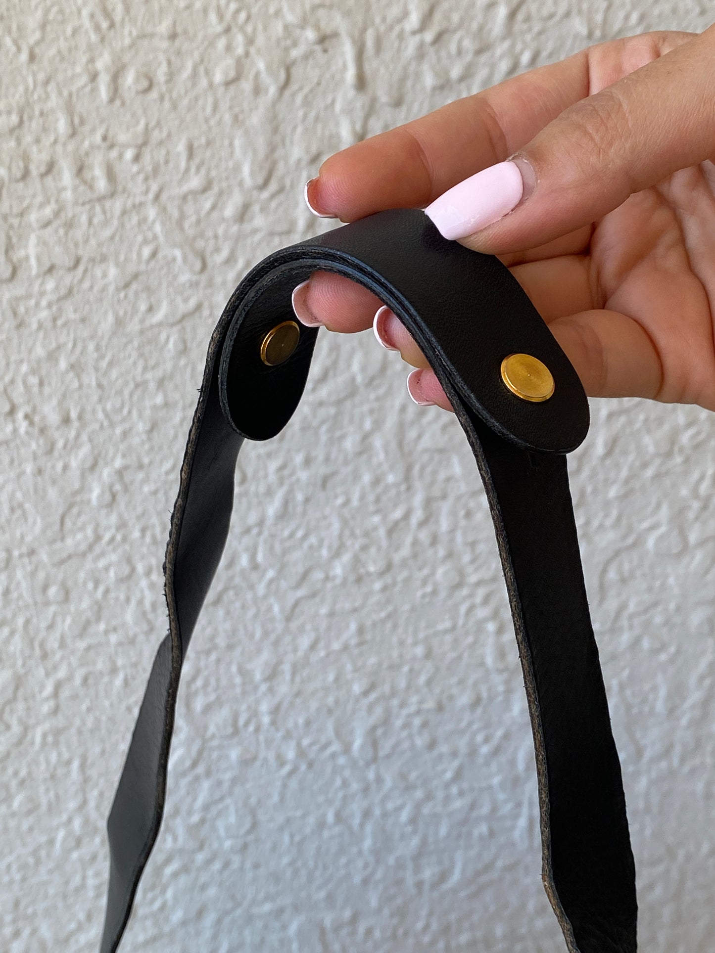 Vintage 90s Black Genuine Leather Gold Hardware Structured Shoulder Bag