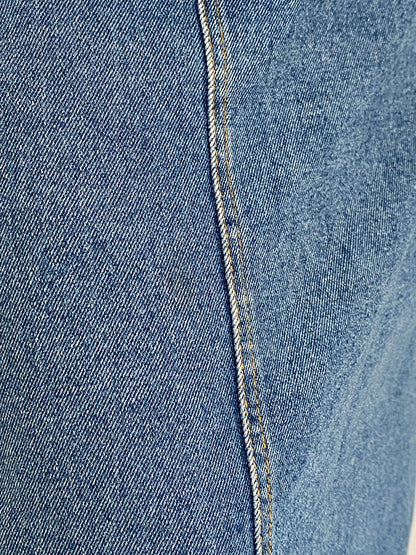 Vintage Y2K CBC Woman Blue Denim Midi Skirt – L